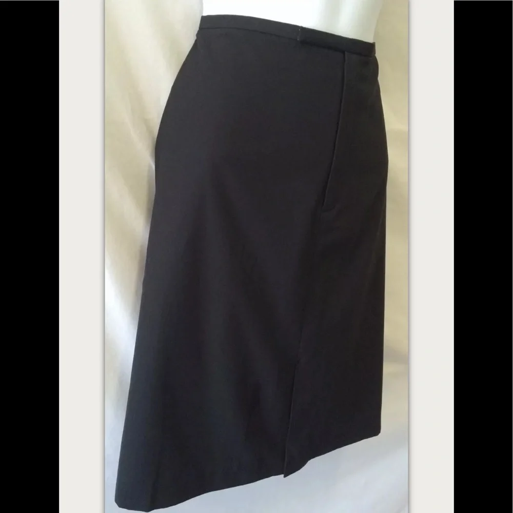 BANANA REPUBLIC Skirt A Line Preppy Black Cotton New